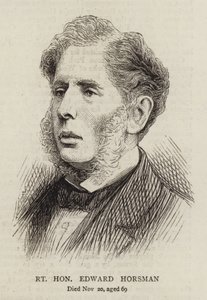 Le très honorable Edward Horsman (gravure) - English School