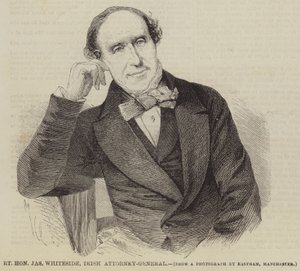 Le très honorable Jas Whiteside, procureur général irlandais (gravure)