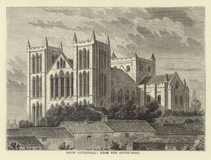 Cathédrale de Ripon, vue du sud-ouest - English School