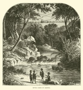 Scène fluviale à Bornéo - English School