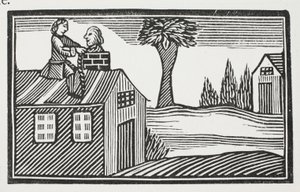 Voler le bacon de la maison, illustration de Chap-books du XVIIIe siècle par John Ashton, pub. 1882 - English School