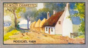 Robert Burns : Mossgiel Farm (lithographie couleur) - English School