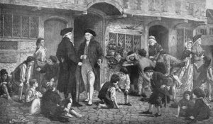 Robert Raikes, fondateur des écoles du dimanche, et la maison où la première école du dimanche a eu lieu - English School