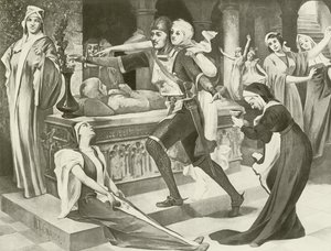 Robert le Diable, Acte III scène iii (gravure) - English School