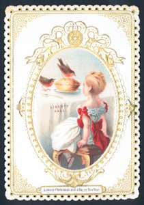 Rouge-gorges mangeant la tarte ! carte de Noël - English School