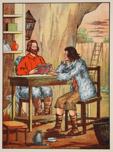 Robinson Crusoé et Vendredi, illustration de L