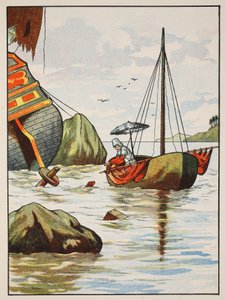 Robinson Crusoé sauvant un chien d