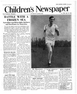 Roger Bannister, première page de 