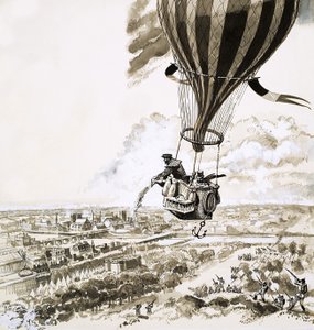 Rolier et Bezier envoyés avec un message par ballon pendant la Première Guerre mondiale - English School