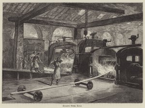 Laminage des rails en acier (gravure) - English School