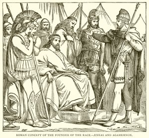 Concept romain du fondateur de la race.--Énée et Agamemnon - English School