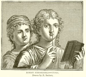 Écolières romaines. Types - English School