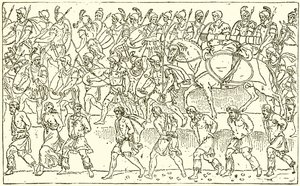 Soldats romains et captifs barbares - English School