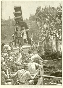 Soldats romains quittant la Grande-Bretagne - English School