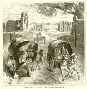 Voyage romain ; Véhicules sur la route - English School