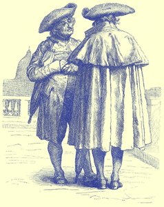 Prêtres romains, illustration de Voyages Illustrés, édité par H. W. Bates, publiée vers 1880 - English School