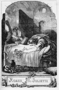 Roméo et Juliette - Illustration dans "Œuvres complètes de William Shakespeare" 1866 - English School
