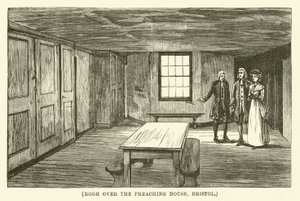 Salle au-dessus de la maison des prêcheurs, Bristol (gravure) - English School