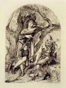 Rosalind et Touchstone, Acte III Scène 2, dans Comme il vous plaira, par William Shakespeare (1564-1616) - English School