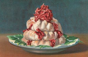 Rose Meringue (colour litho) - English School
