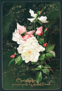 Roses, Carte de Noël - English School