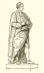 Statue de Newton par Roubiliac de la chapelle du Trinity College - English School