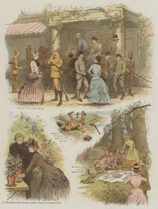 Rouge et Noir, ou Black Wins, extraits du journal de Miss Pettifer (chromolithographie) - English School