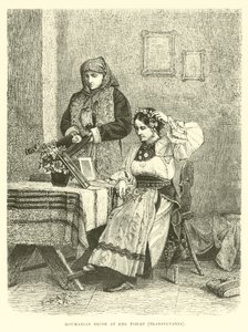 Mariée roumaine à sa toilette, Transylvanie - English School
