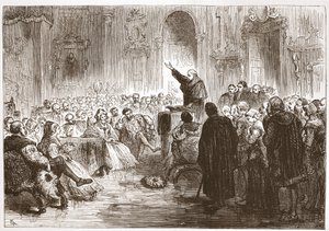 Roussel prêchant au Louvre, illustration de L