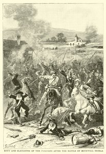 Rout et massacre des puritains après la bataille de Bothwell Bridge - English School