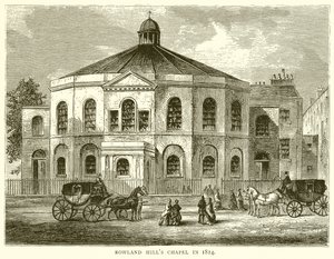 Chapelle de Rowland Hill en 1814 - English School