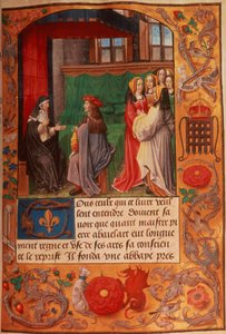 Abbesse et son élève entourées d