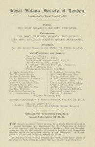 Société royale de botanique de Londres - English School