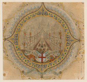 Procession royale de la visite de Sa Majesté à la cathédrale Saint-Paul, Londres, le 27 février 1872 - English School