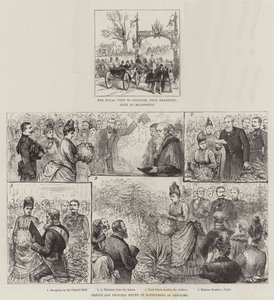 Visite royale à Saltaire (gravure) - English School