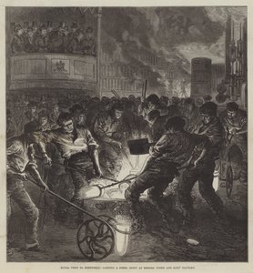 Visite royale à Sheffield, coulée d