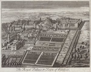 Palais royal et ville de Windsor, Berkshire - English School