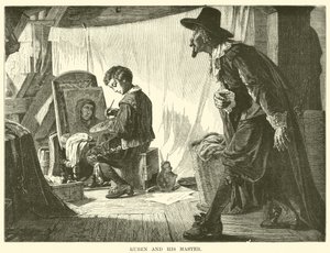 Ruben et son maître (gravure) - English School