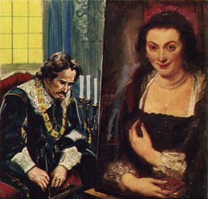 Rubens avec un portrait de sa femme décédée, Isabella