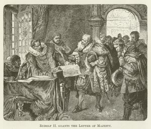 Rodolphe II accorde la Lettre de Majesté - English School