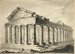 Temple grec en ruines - English School