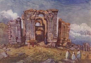 Ruines du temple solaire de Martand, Cachemire - English School