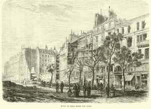 Ruines de Paris après le siège, avril 1871 - English School