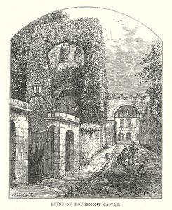 Ruines du château de Rougemont (gravure) - English School