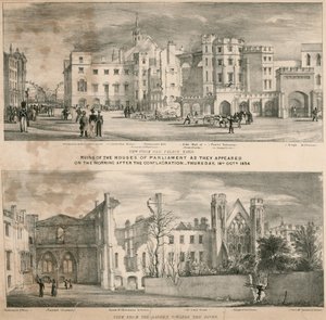Ruines des Chambres du Parlement telles qu