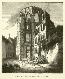 Ruines de la bibliothèque de Strasbourg, septembre 1870 - English School
