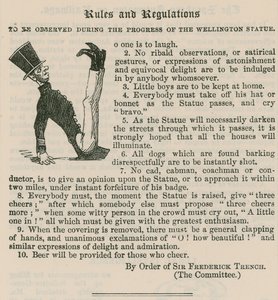 Règles et règlements à observer pendant le progrès de la statue de Wellington