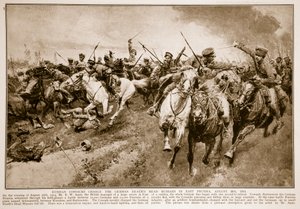 Cosaques russes chargeant les hussards de la mort allemands, 1914-19 - English School