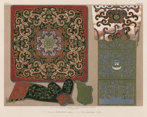 Cuir brodé russe, broderie d
