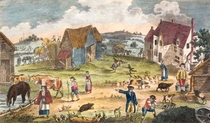 Scène de ferme rustique - English School